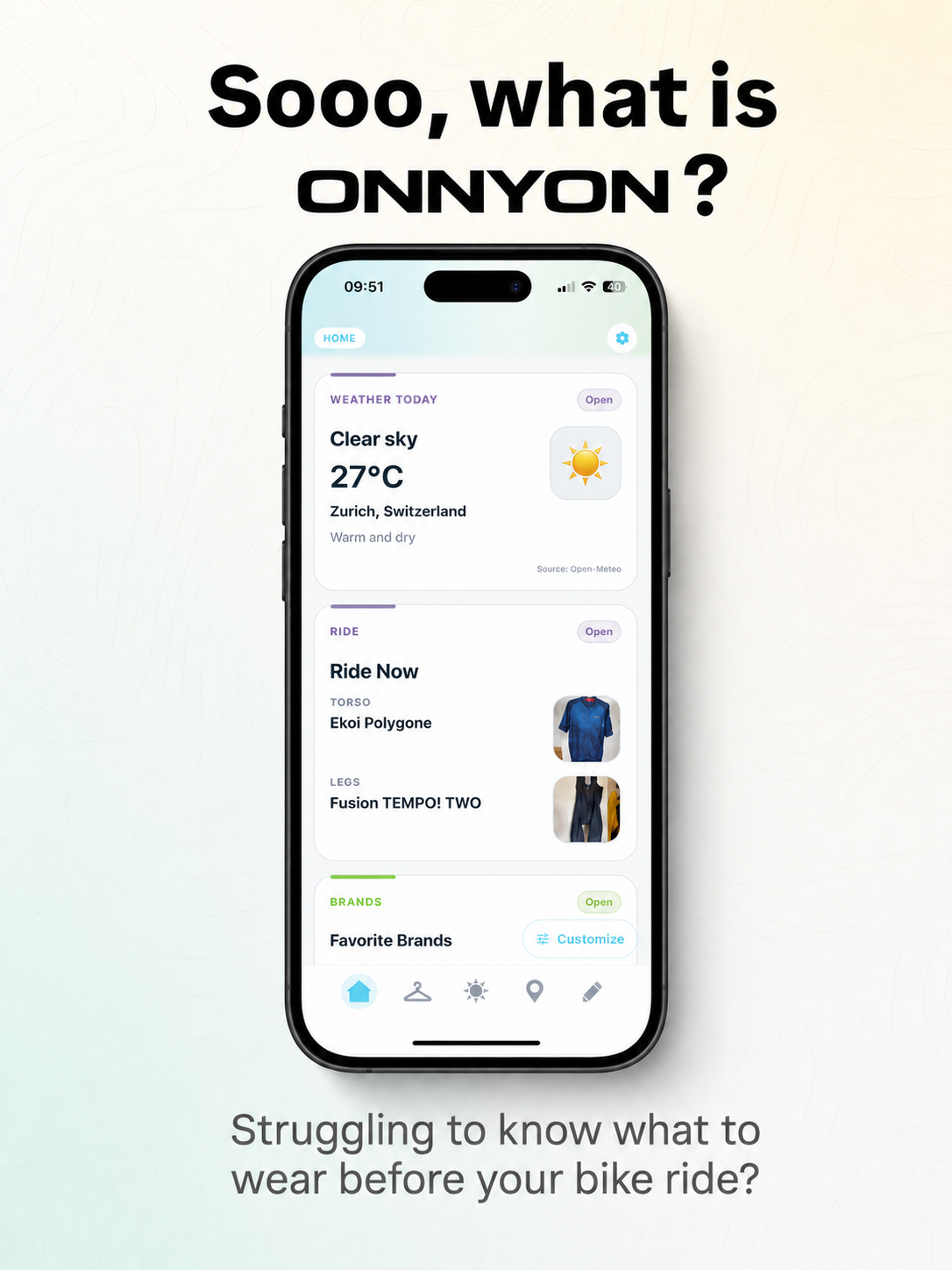 ONNYON home screen