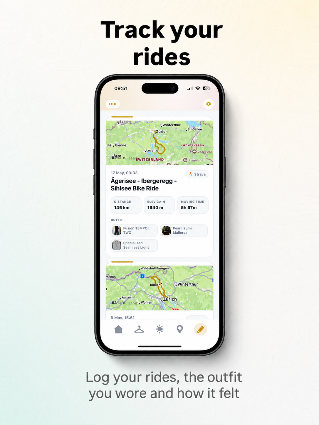 Ride log
