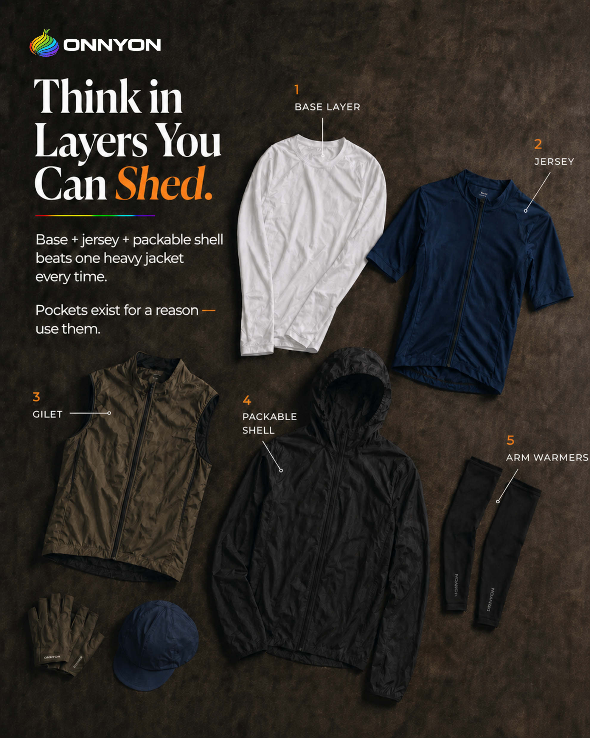 Think in layers you can shed