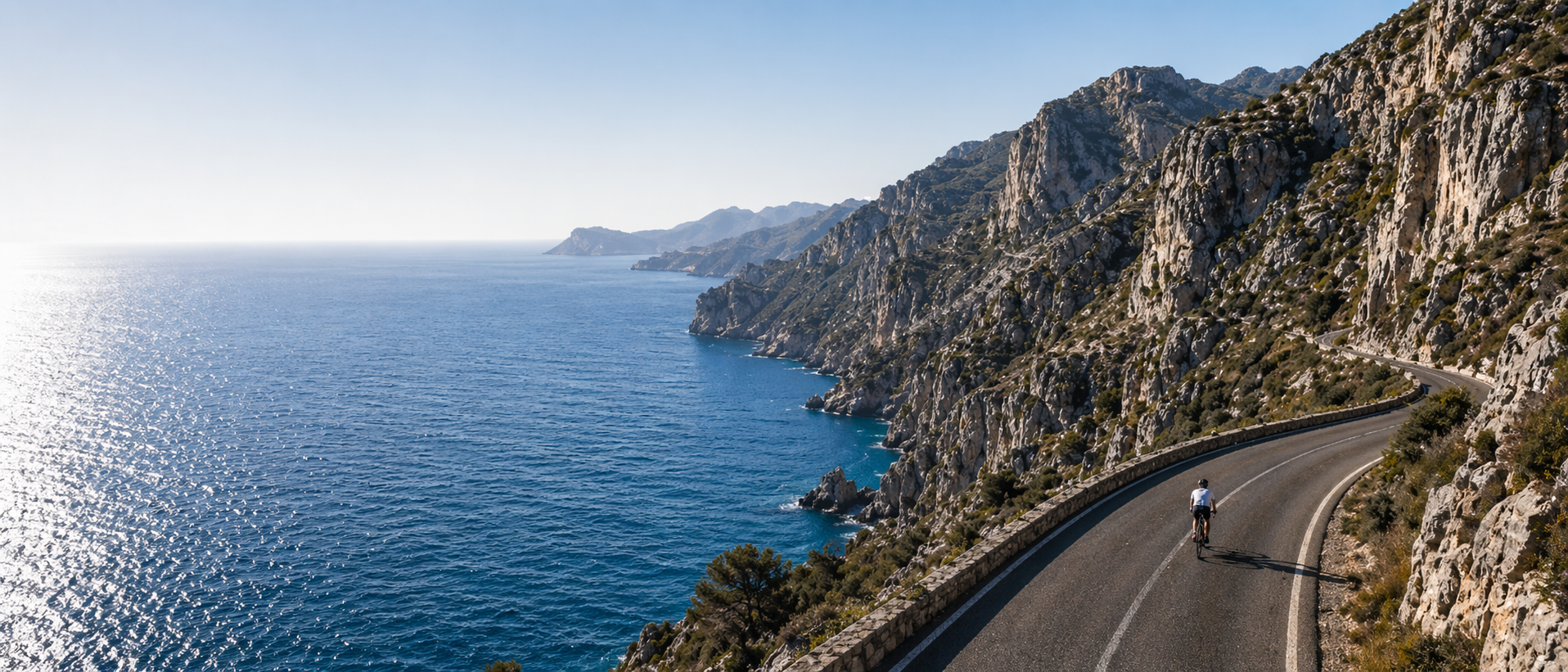Cyclist on the road