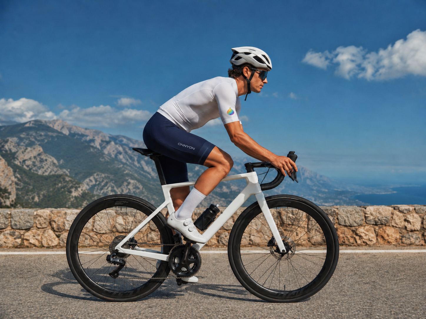 Cyclist before